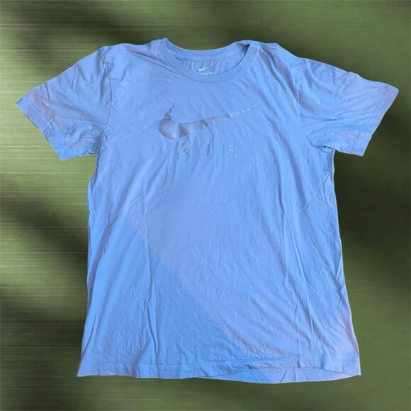 Lot Of 3 Nike Air Men’s Medium Shirts Blue Black Just Do It Orange Silver Swoosh - Picture 4 of 7